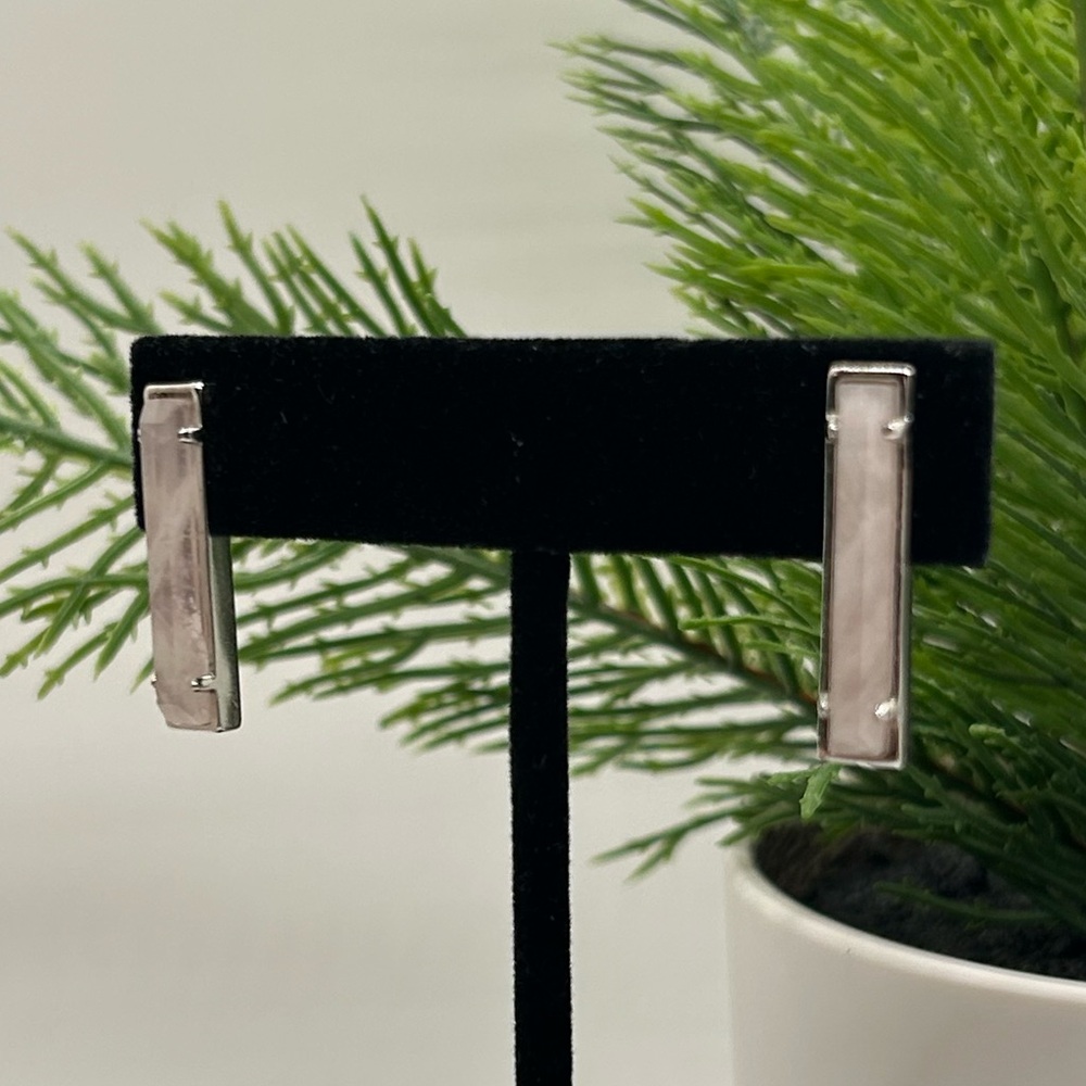 Kendra Scott Silver Lady Rectangular Stud Earring… - image 4